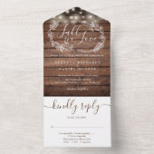 Herbsthochzeit in der Liebe All In One Einladung (Innen Boden)