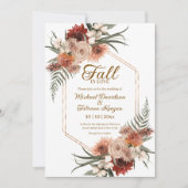 Herbsthochzeit in der Liebe Blume Einladung (Vorderseite)