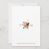 Herbsthochzeit in der Liebe Blume Einladung (Rückseite)