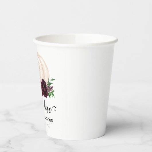 Herbsthochzeit in der Liebe Pappbecher (Links)