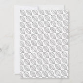 Herbsthochzeit in der Liebe Schwarz-Weiß-Blätter Einladung (Rückseite)