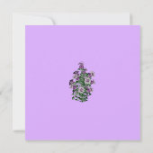 Herbsthochzeit lila Stilvoll Elegant modern Einladung (Rückseite)