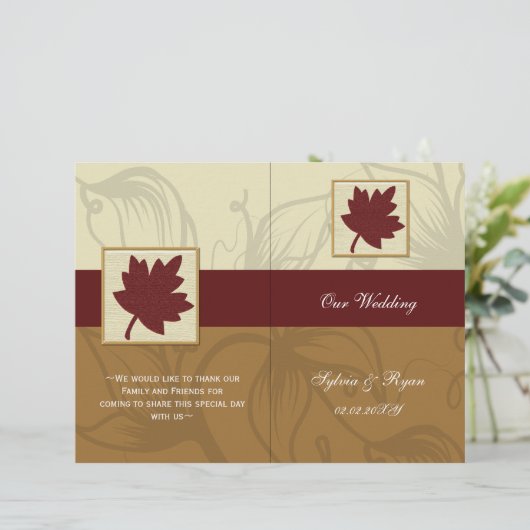 Herbsthochzeit mit Cranberry fallleaf (Stehend Vorderseite)