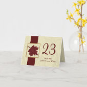 Herbsthochzeit mit Cranberry fallleaf Karte (Gelbe Blume)