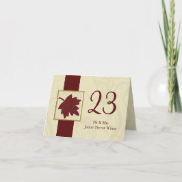 Herbsthochzeit mit Cranberry fallleaf Karte