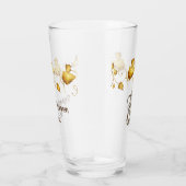 Herbsthochzeit mit Namen und Datum in der Liebe Glas (Rechts)