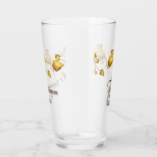 Herbsthochzeit mit Namen und Datum in der Liebe Glas (Rechts)