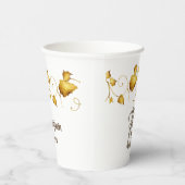 Herbsthochzeit mit Namen und Datum in der Liebe Pappbecher (Rechts)