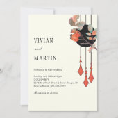 Herbsthochzeit Mitternacht Einladung (Vorderseite)