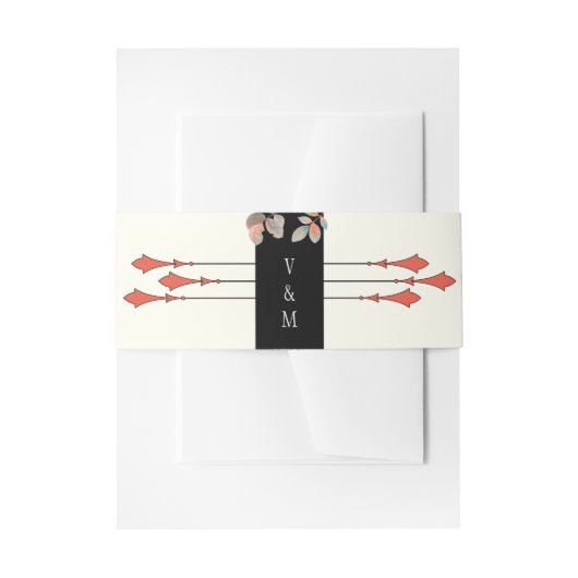 Herbsthochzeit Mitternacht Einladungsbanderole (Vorderseite Beispiel)