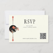 Herbsthochzeit Mitternacht RSVP Karte (Vorderseite)