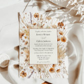 Herbsthochzeit Orange Bloral Einladung