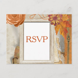 Herbsthochzeit RSVP Einladungspostkarte
