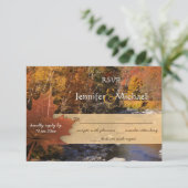 Herbsthochzeit RSVP Karte (Stehend Vorderseite)