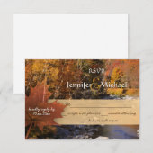 Herbsthochzeit RSVP Karte (Vorne/Hinten)