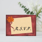 Herbsthochzeit RSVP Karte (Stehend Vorderseite)