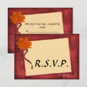 Herbsthochzeit RSVP Karte (Vorne/Hinten)