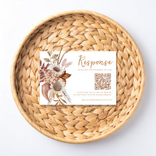 Herbsthochzeit RSVP-Karte 'Fall In Love Rustic Aut RSVP Karte
