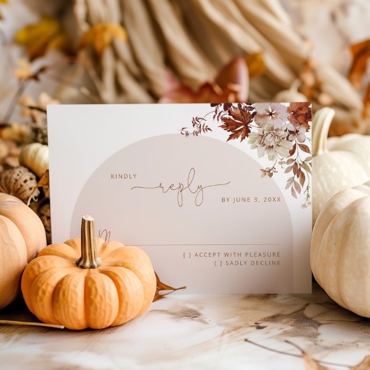 Herbsthochzeit RSVP-Karte RSVP Karte