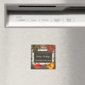 Herbsthochzeit "Save the Date" Magnet (In Situ (Geschirrspüler))