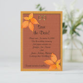 Herbsthochzeit speichern Sie die Dattelkarte Save The Date (Stehend Vorderseite)