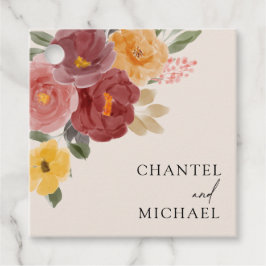 Herbsthochzeit | Square Gift Favor Tags Geschenkanhänger