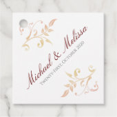 Herbsthochzeit Swirl Geschenkanhänger (Vorderseite)