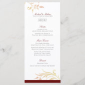 Herbsthochzeit Swirl Menükarte (Vorderseite)