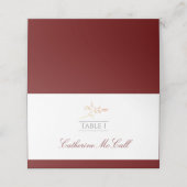 Herbsthochzeit Swirl Platzkarte (Außenseite Aufgefaltet)