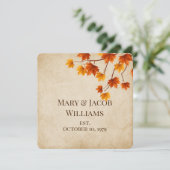 Herbsthochzeit Vow Erneuerung Einladung (Stehend Vorderseite)