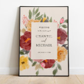 Herbsthochzeit | Willkommensschild Poster