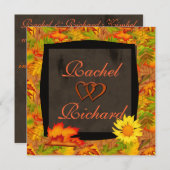 Herbsthochzeiten Einladung (Vorne/Hinten)