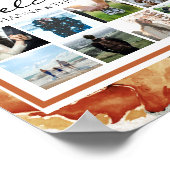 Herbsthochzeiten Herbst Wasserfarbe Blumenzellenze Poster (Ecke)