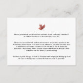 Herbsthochzeiten Hotel Unterkunft Enclos Begleitkarte (Vorderseite)