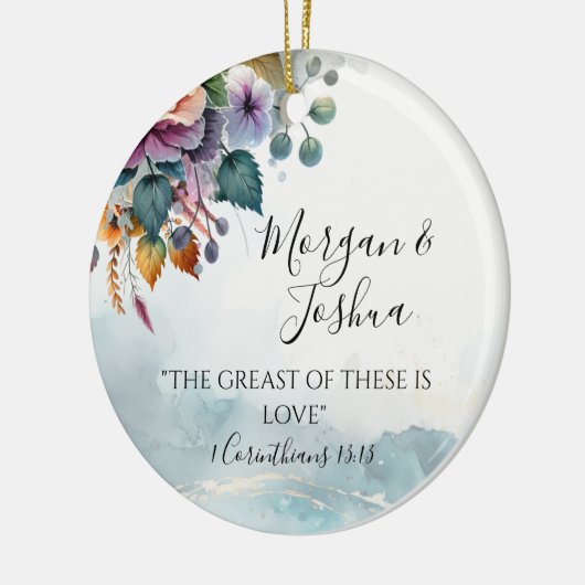 Herbsthochzeiten Keramik Ornament (Links)