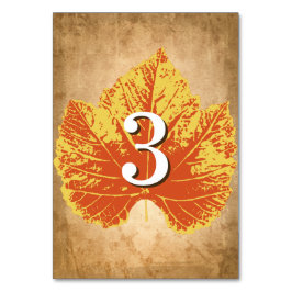 Herbsthochzeiten - Tischnummern | Rustikales Thema