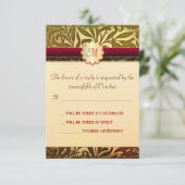 Herbsthochzeitkarten RSVP Karte (Stehend Vorderseite)