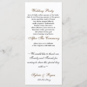 Herbsthochzeitsprogramm Programm (Rückseite)