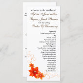 Herbsthochzeitsprogramm Programm (Vorne/Hinten)