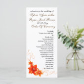 Herbsthochzeitsprogramm Programm (Stehend Vorderseite)