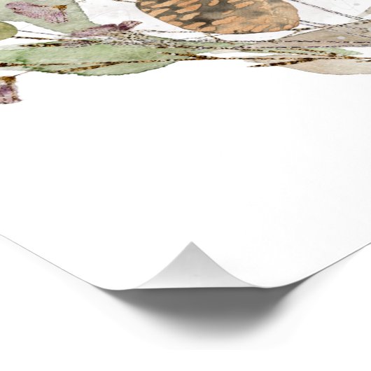 Herbsthochzeitszeichen Poster (Ecke)