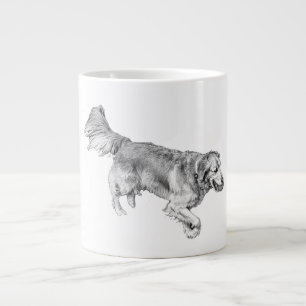 Herbstholz mit Red-Ball-Pup Jumbo-Tasse