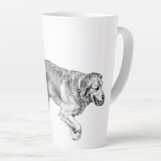 Herbstholz mit Red-Ball-Pup Milchtasse (Rechte Ecke)