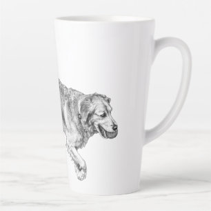 Herbstholz mit Red-Ball-Pup Milchtasse