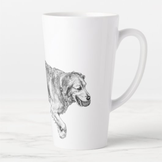 Herbstholz mit Red-Ball-Pup Milchtasse (Rechts)