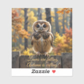 Herbsthuhn Aufkleber (Blatt)