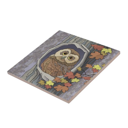 Herbsthuhn und Herbstfarben Keramik Tile Fliese (Seite)