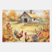 Herbsthühnerfeld Geschenkpapier Set (Vorderseite 3)