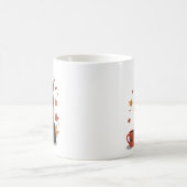 Herbsthund mit Schal Kaffeetasse (Mittel)