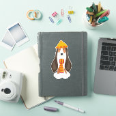 Herbsthund, Niedlicher Hund, Basset Hund, Scarf, H Aufkleber (iPad Hülle)